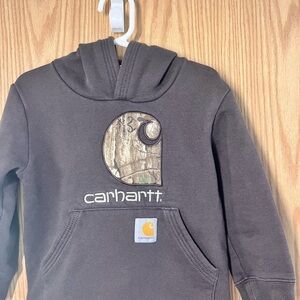 Carhartt Kids Hoodie - Dark Gray with Camo Logo